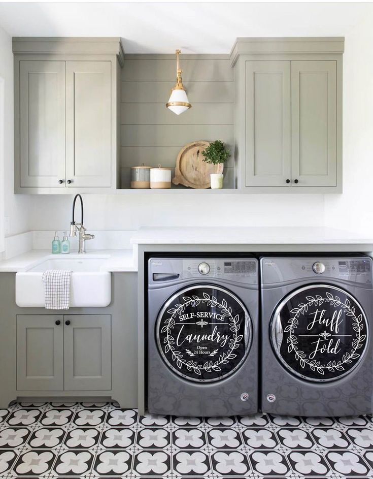 a washer and dryer in a laundry room