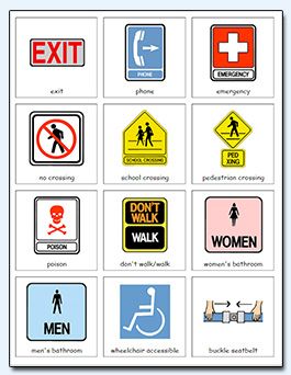 an image of various emergency signs