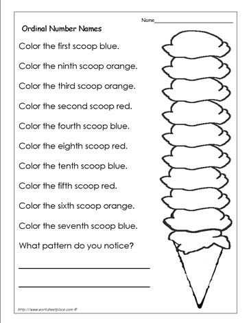 an ice cream cone worksheet for kids to learn how to write and color