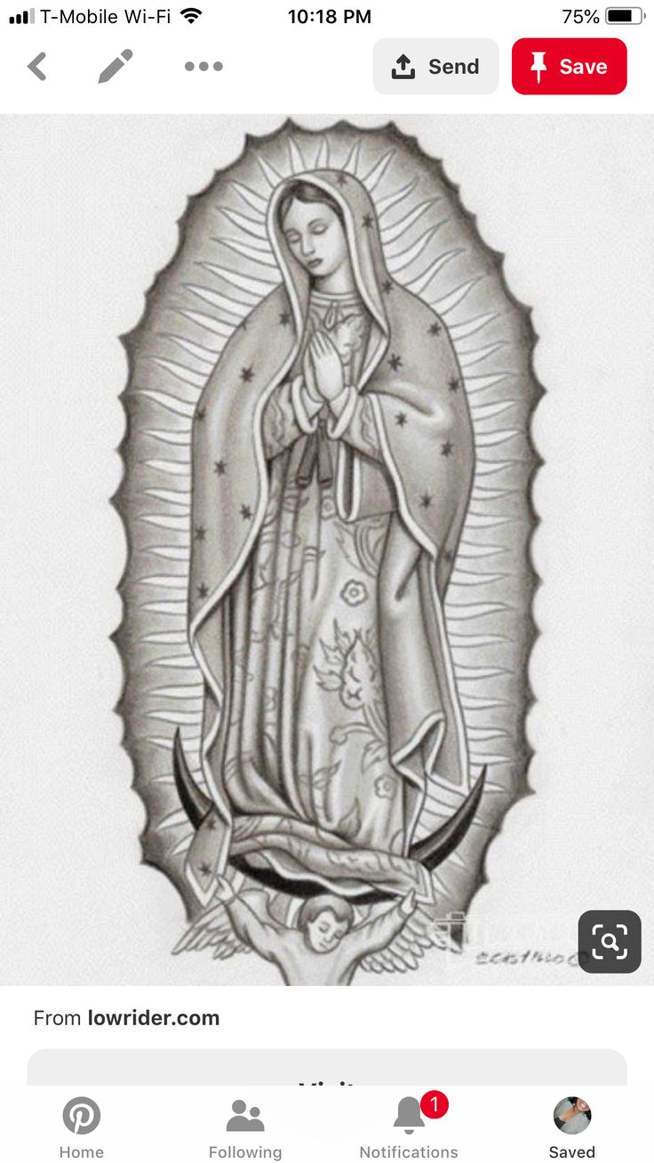 an image of the virgin mary on twitter