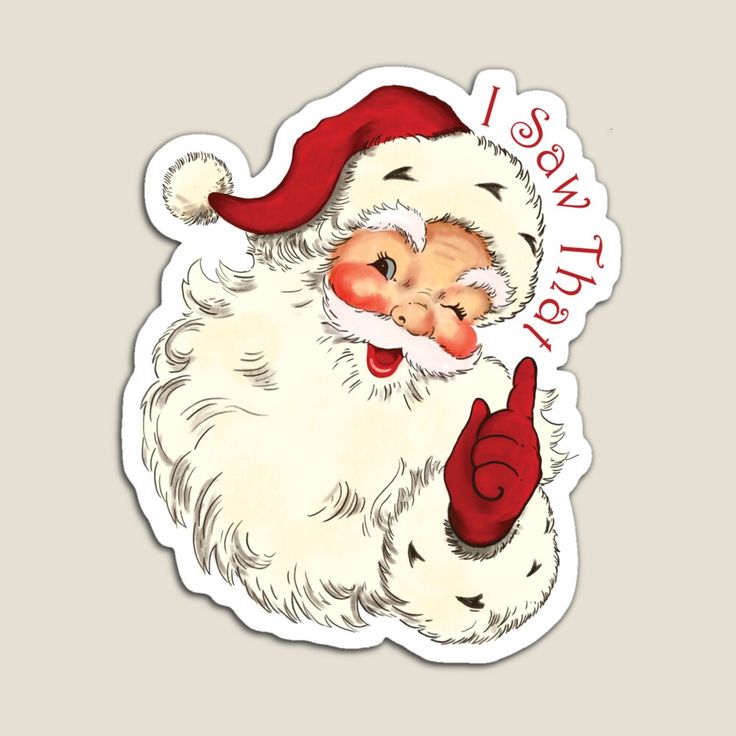 a drawing of a santa clause giving the thumbs up sign with his hand and wearing a red hat