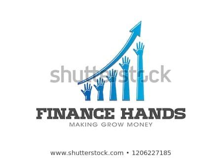 finance hands logo with arrow pointing up to the sky stock photo © shutterstocker