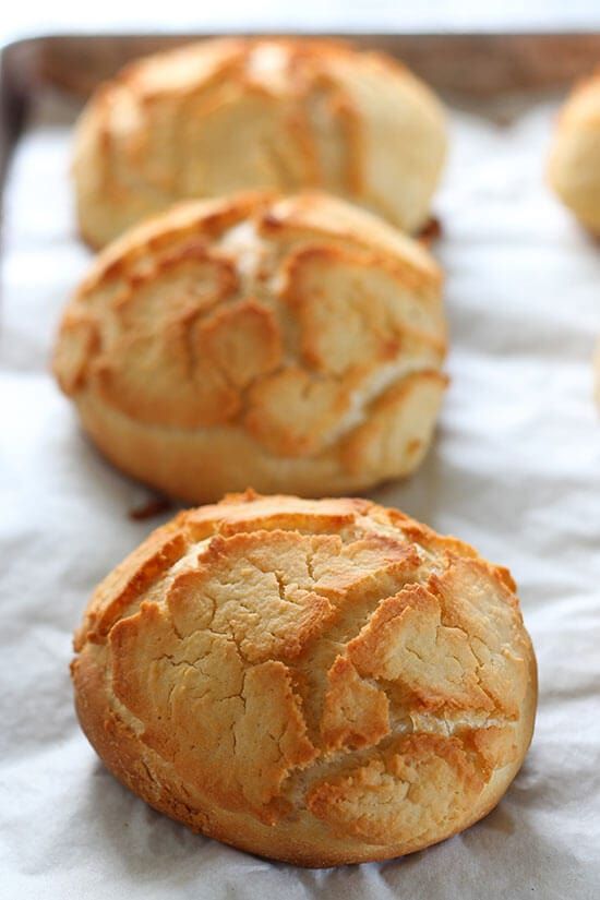 baked goods sitting on top of a baking sheet