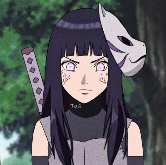 a woman with long black hair holding two swords in front of her face and an animal mask on top of her head