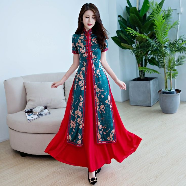 Rayon Dress Summer, Female Gown, Vietnam Dress, Prom Elegant, Japanese Yukata, Ao Dai Vietnam, Chinese Style Dress, Pacific Islands, Batik Dress