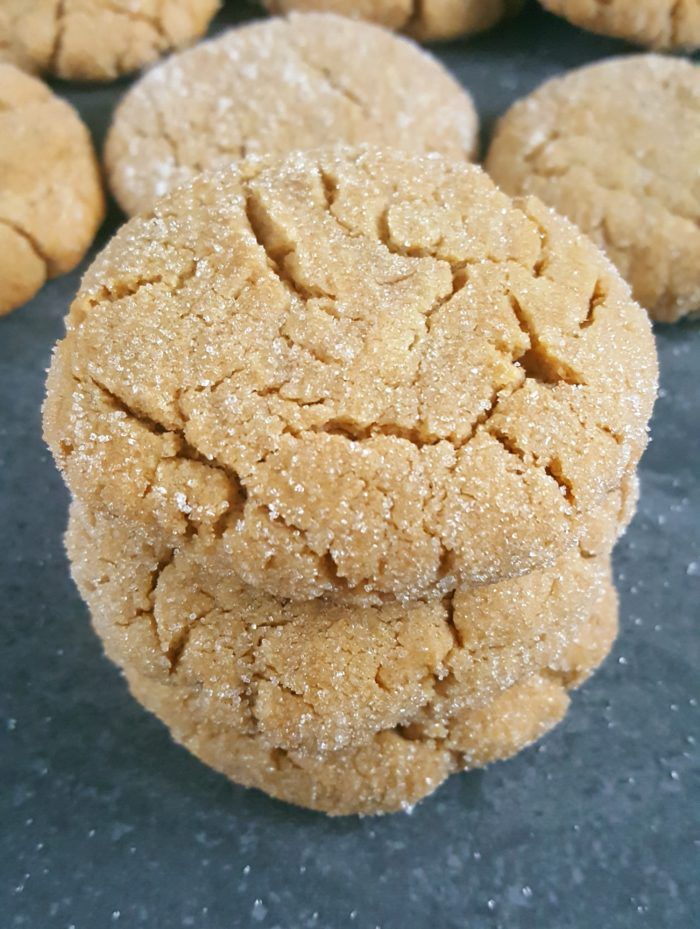 several cookies are stacked on top of each other