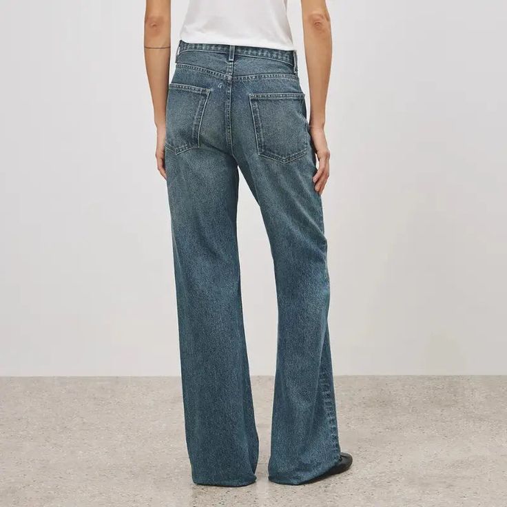 Non-stretch low-rise, relaxed leg jean. Similar to jeans popular in the '70s, Nili Lotan's 'Mitchell' pair is creatively faded for a worn-in look. They're cut from Japanese denim and have loose, slouchy legs that can be a stylishly exaggerated by wearing them low on the hips. Wear with a crisp shirting or relaxed tees. Made in USA Rigid Denim Washed Jeans, Full-length Rigid Denim Washed Jeans, Full Length Rigid Denim Washed Jeans, Fall Washed Blue Rigid Denim Flare Jeans, Distressed Straight Leg Flare Jeans In Recycled Denim, Faded Relaxed Fit Flare Jeans With Five Pockets, Faded Full-length Rigid Denim Jeans, Faded Full Length Rigid Denim Jeans, Faded Full Length Washed Jeans