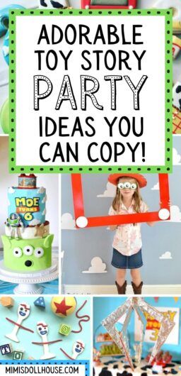 a collage of photos with the words adorable toy story party ideas you can copy