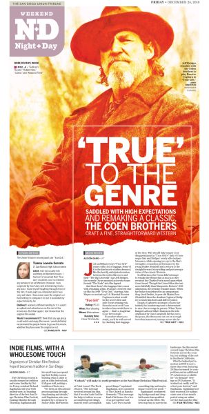 the front page of an article on true to the genre, featuring a man in a cowboy hat