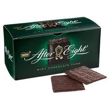 an open box of after eight mint chocolate bars