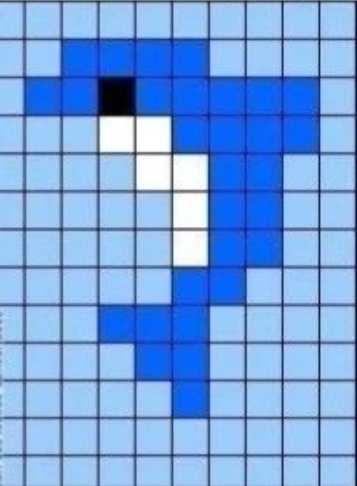 a blue and white square with black dots on it's center is surrounded by smaller squares