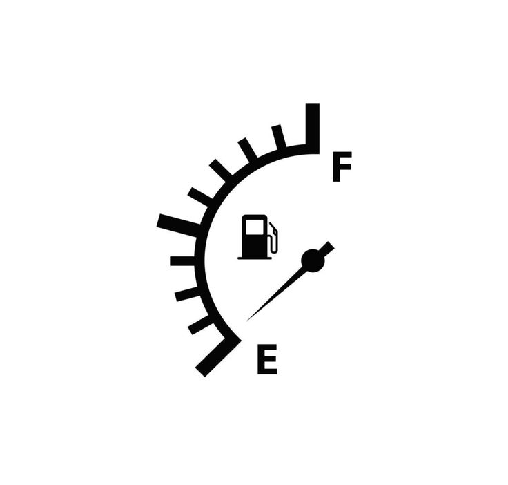 a fuel gauge icon on a white background