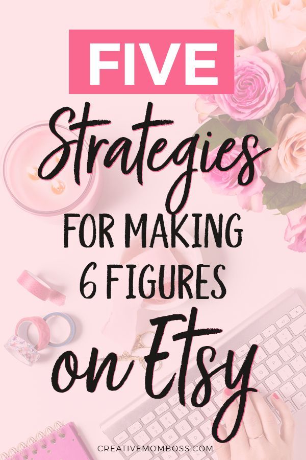 a person typing on a keyboard with the words five strategy for making 6 figures on etsy