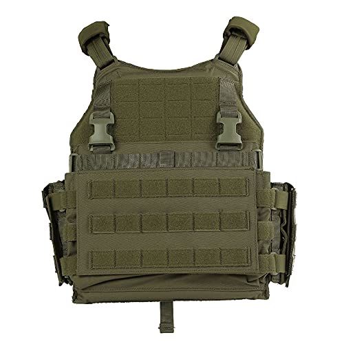 an army vest with multiple pockets and straps