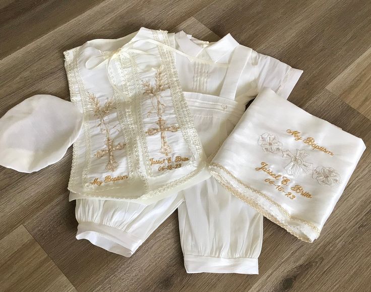 So adorable personalize Baptism outfit  /blanket  and Candel set ,for your little baby boy. It's a perfect way to celebrate his special day. Christening, Baby Baptism, .  We do personalize baby name, and date of baptism date on the blanket and the shawl outfit  Made With High Quality Materials  shounton  fabric runs true to the size Short-Sleeve.  And short below the knee  100% Handmade - Thank you for supporting small handmade businesses. If you have any questions please contact me. Thank you. Customizable Fitted Sets For Baptism, Cute Cream Sets For Baptism, Personalized White Baptism Dress, Customizable Cotton Sets For Baptism, Cotton Baptism Sets, White Embroidered Baptism Sets, Shawl Outfit, Baptism Outfit, Baby Boy Clothing Sets