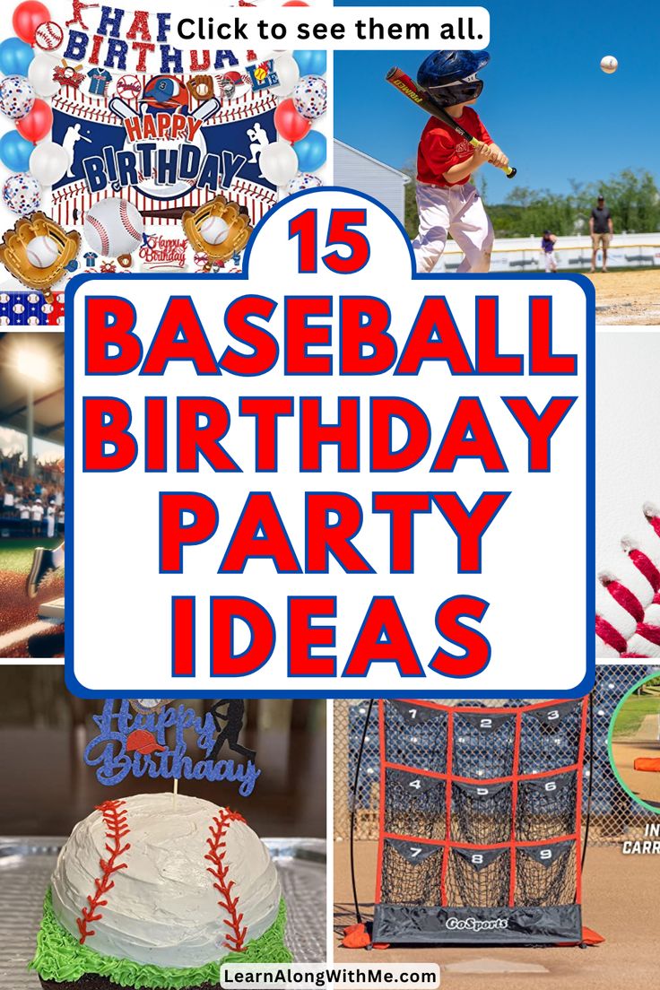 baseball birthday party ideas for kids and adults