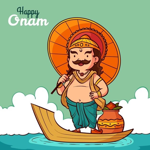 Onam Festival Cartoon, Onam Illustration, Kerala Illustration, Happy Onam Images, Onam Images, Onam Pookalam, Pookalam Design, Hues Of Happiness, Onam Celebration