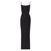 Fits Everybody Long Slip Dress - Onyx | SKIMS Layered Turtleneck, Long Slip Dress, Long Slip, Turtleneck Top, Flattering Dresses, Wardrobe Basics, Turtle Neck Top, Stay Cool, Second Skin