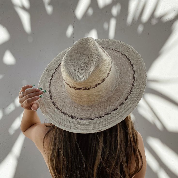 ★ Handmade palm leaf hat ★ Made in Mexico ★ Brim Measures: 4" ★ Interior Circumference Measurement: 22.5" *Final Sale* More info: Returns & Exchanges Flare Jumpsuit, Cherry On Top, Leather Jacket Black, Faux Leather Jackets, Accessories Earrings, Straw Hat, Hat Making, Bracelet Set, Sales Gifts