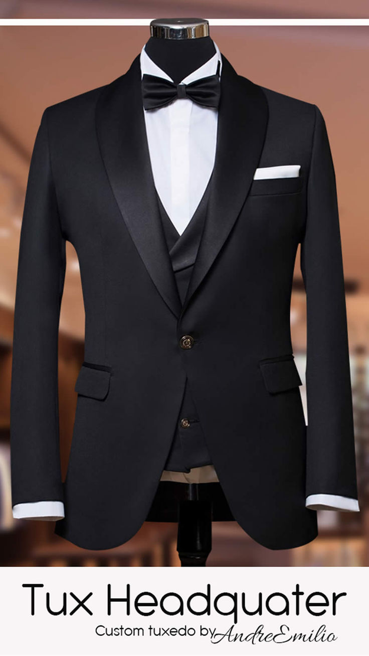 Make a bold statement at your next formal event with this Men's Black Shawl Lapel Tuxedo. This sophisticated tuxedo features a sleek black color and an elegant shawl lapel design. The option to buy now and pay later makes this tuxedo even more appealing, giving you the flexibility to purchase the perfect outfit for your event. The high-quality fabric and attention to detail ensure a comfortable fit. Buy now and pay later, only at Andre Emilio. #afterpayusa #afterpay Shawl Lapel Tuxedo, Lapel Design, Elegant Shawl, Tuxedo Black, Black Shawl, Bespoke Suit, Black Tuxedo, Tuxedo For Men, 3 Piece Suits