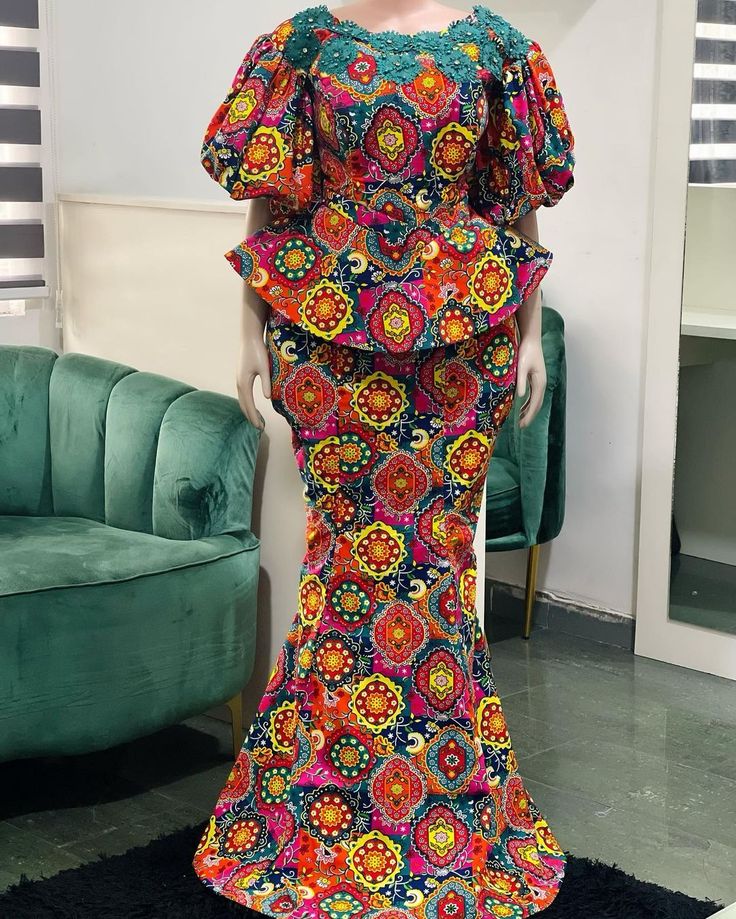 Latest Skirt And Blouse, Blouse Ankara Styles, Ankara Blouse Styles, Skirt And Blouse Ankara, Latest Ankara Skirt And Blouse Styles, Latest Ankara Skirt And Blouse, Fancy Maxi Dress, Lace Skirt And Blouse, Skirt And Blouse Styles