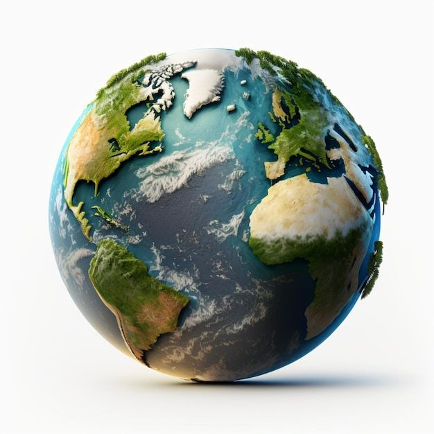 an image of the earth on white background