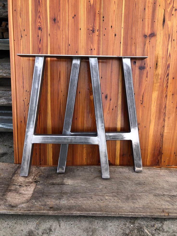 Our sleek modern A-frame metal table legs made from American steel by Carolina Leg Co in North Carolina USA A Frame Table, Mike Montgomery, Industrial Table Legs, Industrial Legs, Steel Table Legs, Metal Table Base, Coffee Table Legs, Welding Table, Dining Table Bases