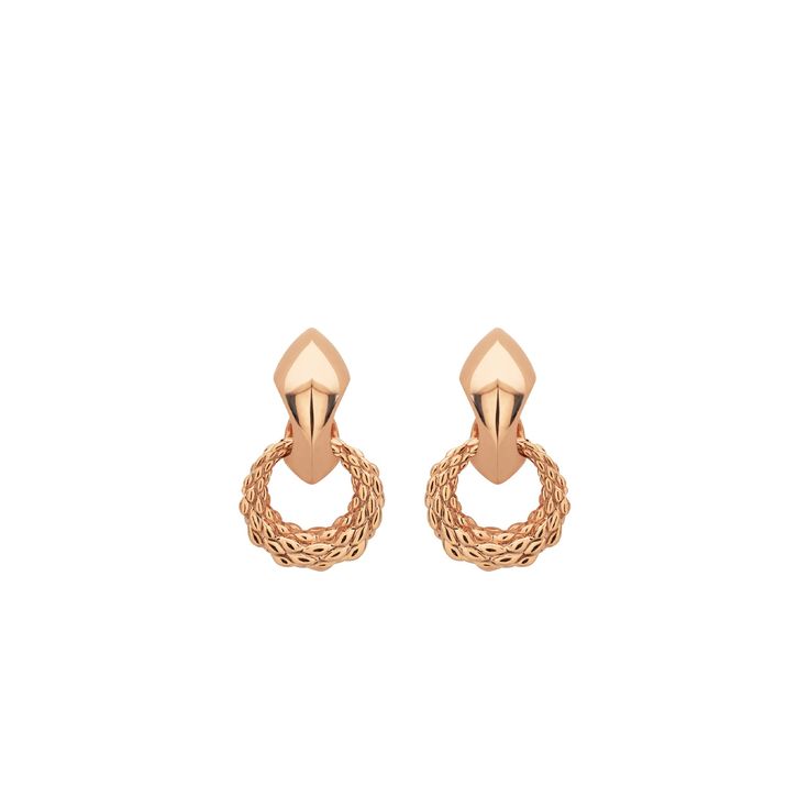 Cool and classic, this mini yet mighty drop earring has a graduated Python ring that swings freely from the iconic polished Sceptre stud crown. Traditionally, this silhouette is called a door knocker style. Brightly polished 18K Rose Gold over Nickel Free Sterling Silver Secures to the ear with post & large clutch back Circle ring 10mm/3/16" wide Earring 3mm/1/2" long CORONET, the crown of REALM, symbolizes HONOR + ACCLAMATION + JOY and inspires us to lead with love. Timeless Rose Gold Hoop Earrings For Formal Occasions, Timeless Rose Gold Hoop Earrings For Formal Events, Timeless Rose Gold Earrings For Formal Occasions, Timeless Rose Gold Earrings With Polished Finish, Timeless Rose Gold Earrings For Everyday Luxury, Lead With Love, Beautiful Meaning, Large Clutch, Circle Ring