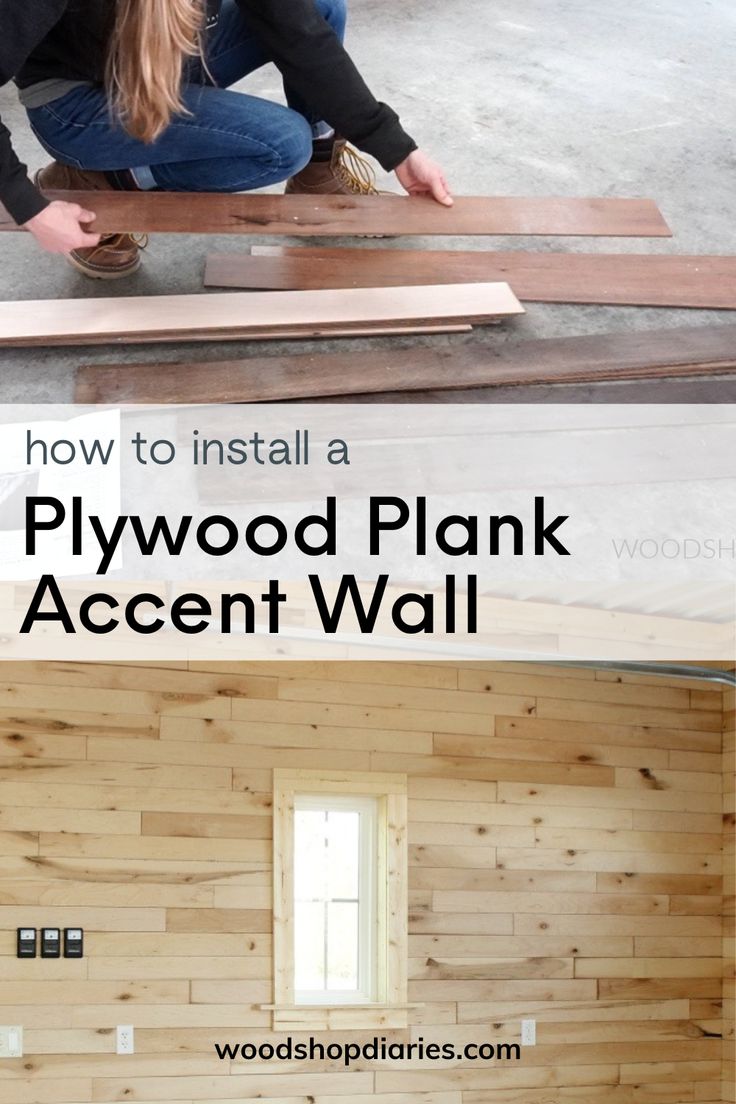 how to install a plywood plank accent wall