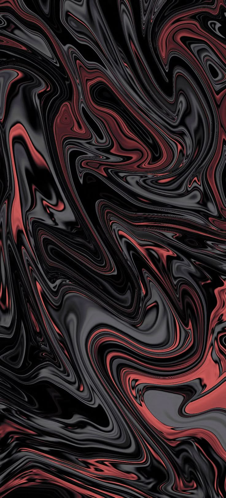 an abstract black and red background with wavy lines