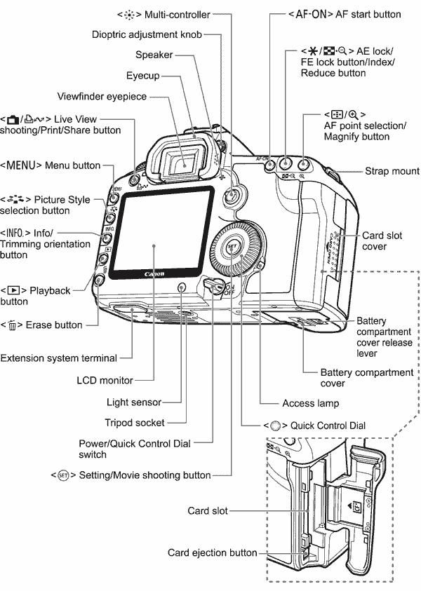 the parts of a digital camera labeled in this diagram are shown below and below it's names