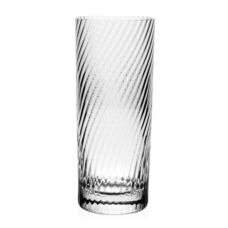 an empty glass on a white background