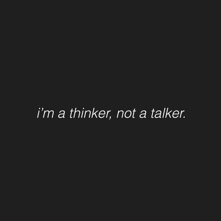 the words i'm a thinker, not a taker on a black background