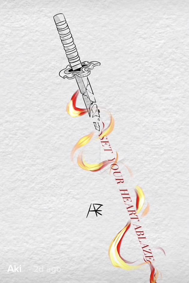 Demon Slayer Swords Tattoo Ideas, Demon Slayer Spine Tattoo, Hashira Swords Tattoo, Flame Hashira Tattoo, Tensa Zangetsu Tattoo, Rengoku Set Your Heart Ablaze Tattoo, Demon Slayer Inspired Tattoos, Demon Slayer Tattoo Rengoku, Anime Tattoos Demon Slayer