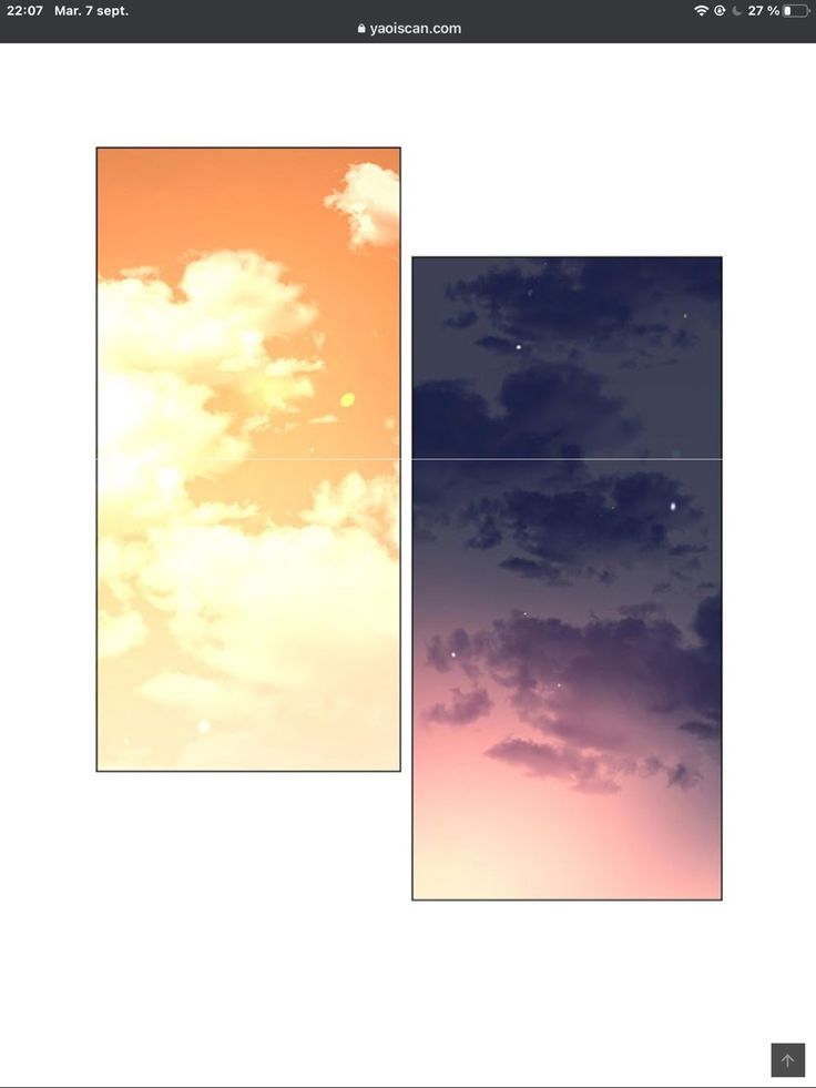 an image of the sky with clouds and stars in it, taken from different angles