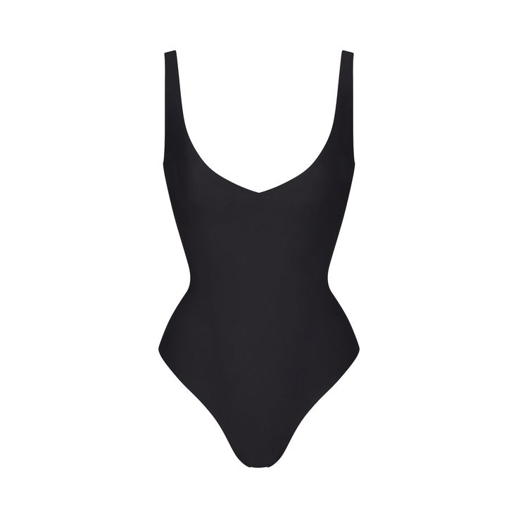 SKIMS BODY UNLINED PLUNGE THONG BODYSUIT | ONYX Mall Stores, Under Dress, Spring Tops, Spring Looks, Sweaters Knitwear, Back Strap, Fun Bags, Christmas List, Shapewear