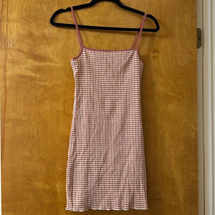 Never Worn And No Known Damages. Lmk If You Have Any Questions. :) Aritzia Wilfred, Gingham Dress, Dresses Xs, Gingham, Pink White, Mini Dress, Womens Dresses, Pink, Women Shopping