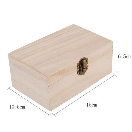 a wooden box with the measurements for it