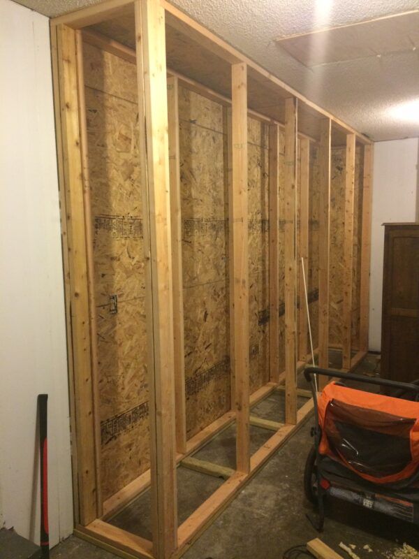 the room is being built and ready to be used as a storage area for other items