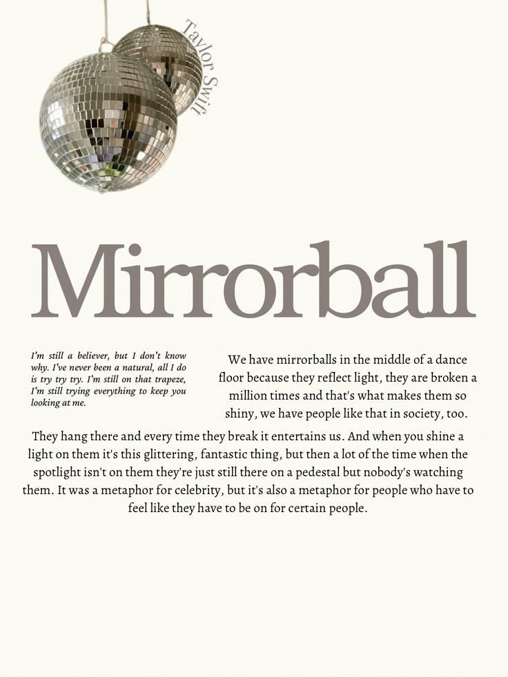 an advertisement for mirrorball is featured in the magazine's article about how to use mirrors