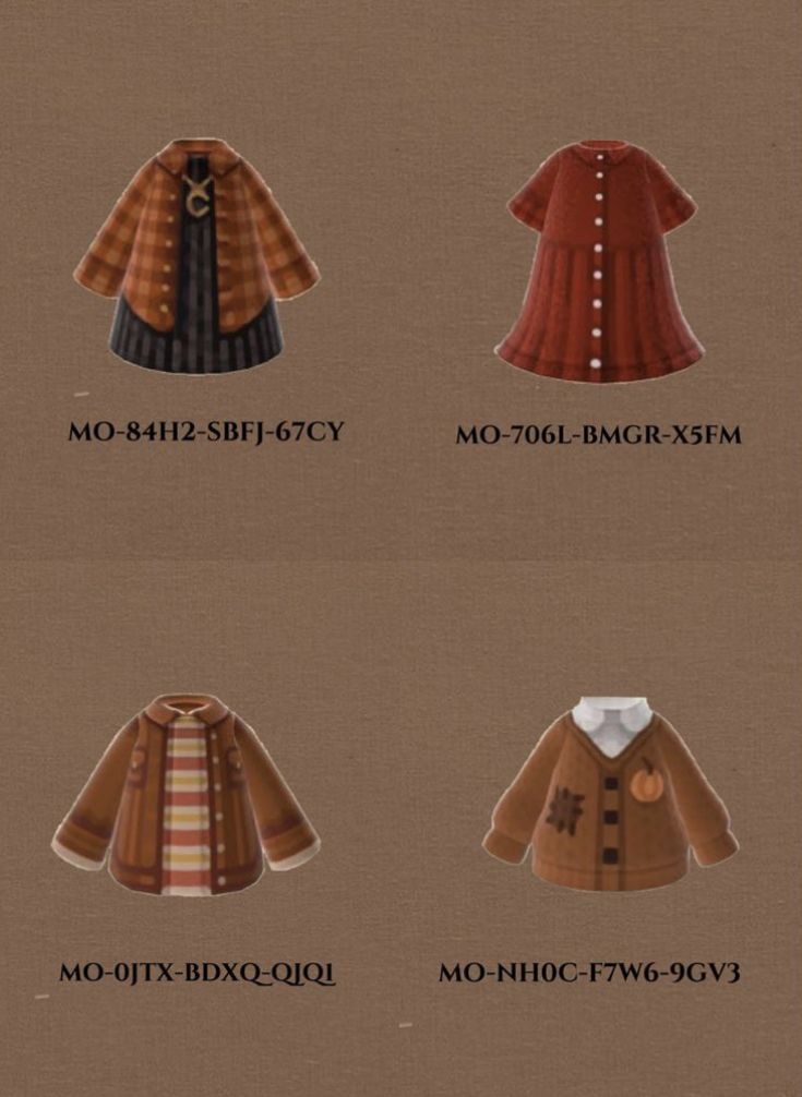 the different types of coats are shown in this image, and there is also an info sheet