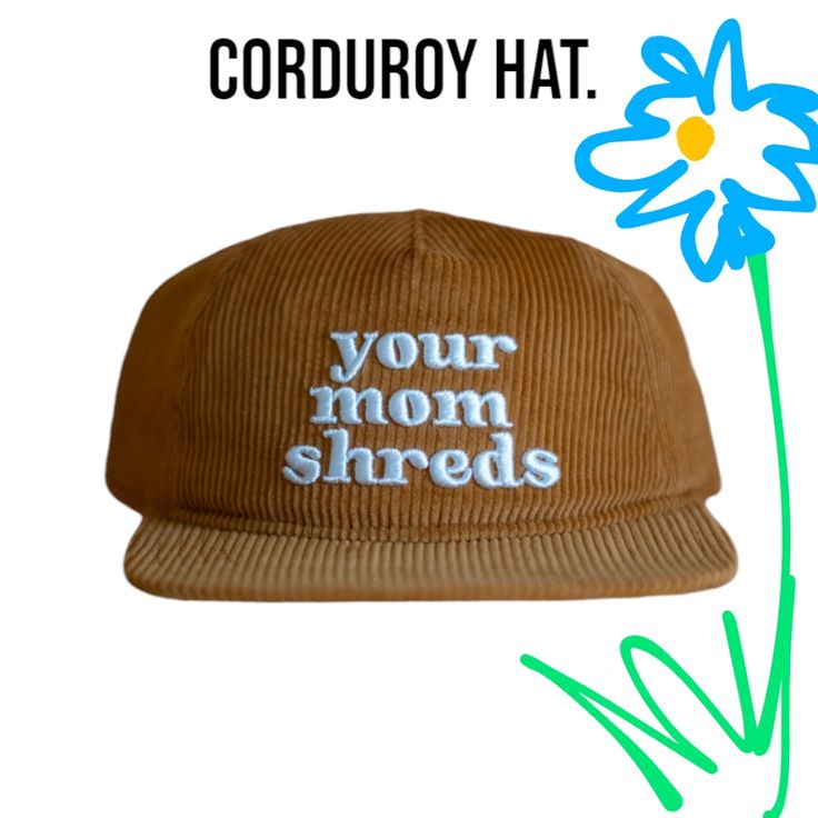 Five Panel Corduroy Hat. Osfm. Brand New Without Tags. Corduroy Hat With Curved Brim For Spring, Spring Corduroy Hat With Curved Brim, Adjustable Corduroy Flat Bill Hat, Trendy Corduroy Hat, Flat Bill Corduroy Trucker Hat For Streetwear, Retro Corduroy Flat Bill Hat, Vintage Corduroy Snapback Trucker Hat, Retro Corduroy 5-panel Hat, Man Shop