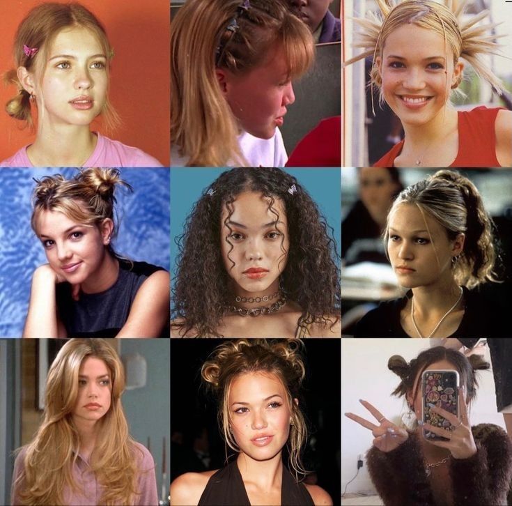 2000s Women Hairstyles, 2000s Party Hairstyles, 90s 00s Hairstyles, 2000s Aesthetic Hairstyles, 80s 90s Hairstyles Women, Y2k Party Hairstyles, 2000s Y2k Hairstyles, Decades Day 2000s, Hairstyles From The 2000s