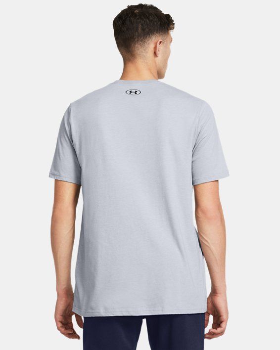 Super-soft, cotton-blend fabric provides all-day comfort|Ribbed collar Casual Cotton T-shirt In Athletic Heather, Under Armour Cotton Crew Neck Top, Comfortable Gray Cotton Top, Casual Athletic Heather Cotton T-shirt, Basic Cotton Tops In Athletic Heather, Classic Heather Grey Cotton Top, Athletic Heather Short Sleeve Cotton Tops, Athletic Heather Cotton Short Sleeve Tops, Casual Under Armour Tops