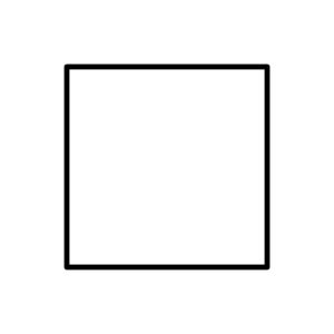 an empty square in the middle of a white background with black lines on it,