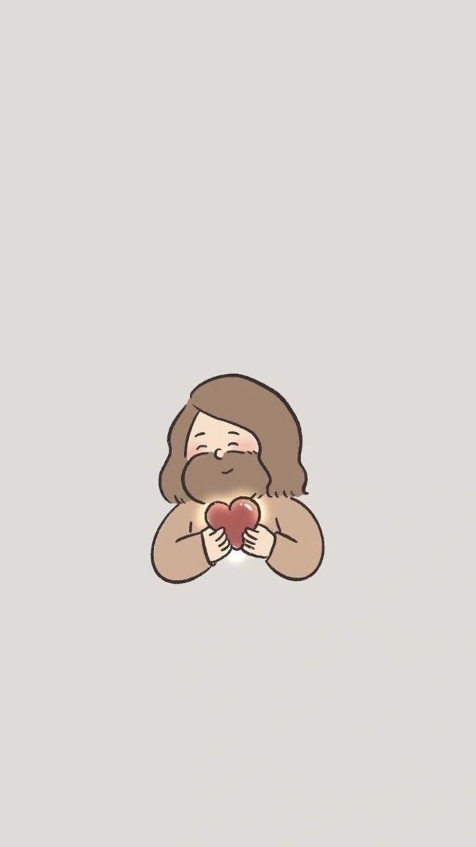 a person with long hair holding a heart in front of their face and the words, i