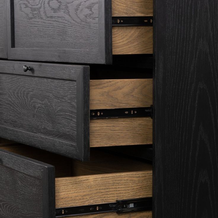 the drawers are made out of wood and metal