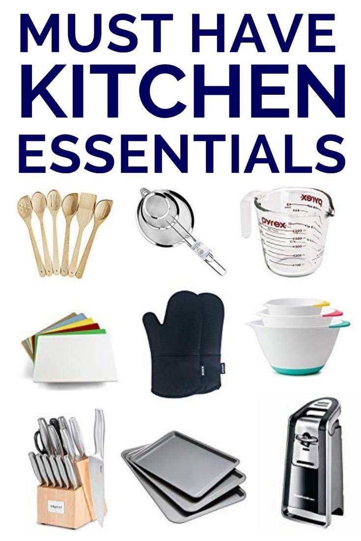 the words must have kitchen essentials written on it