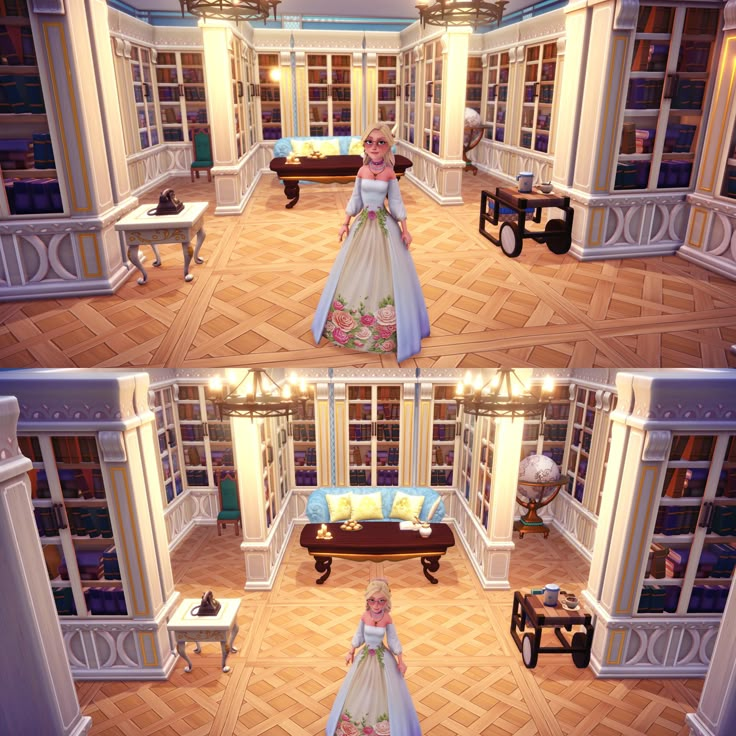 there are pictures of the inside of a doll house