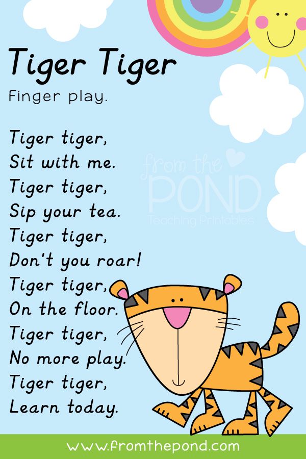 a tiger poem with the words tiger on it and an image of a rainbow in the background